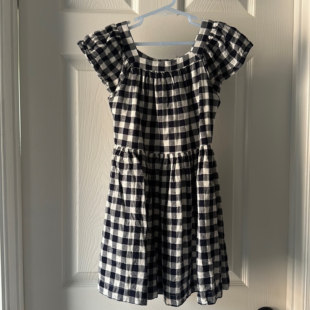 NWOT Navy & White Gingham Gap Dress Sz S